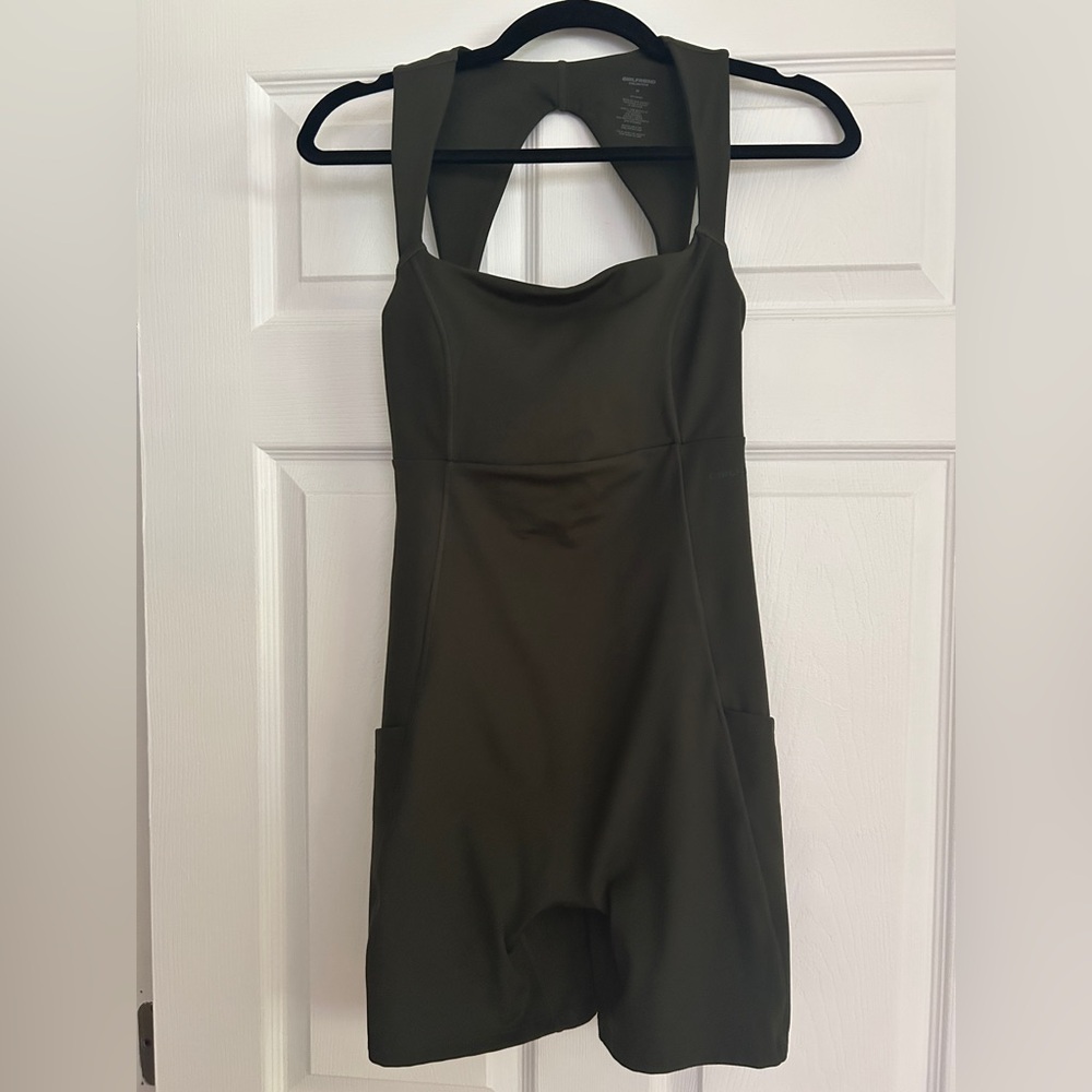 Girlfriend Collective Dark Green One Piece